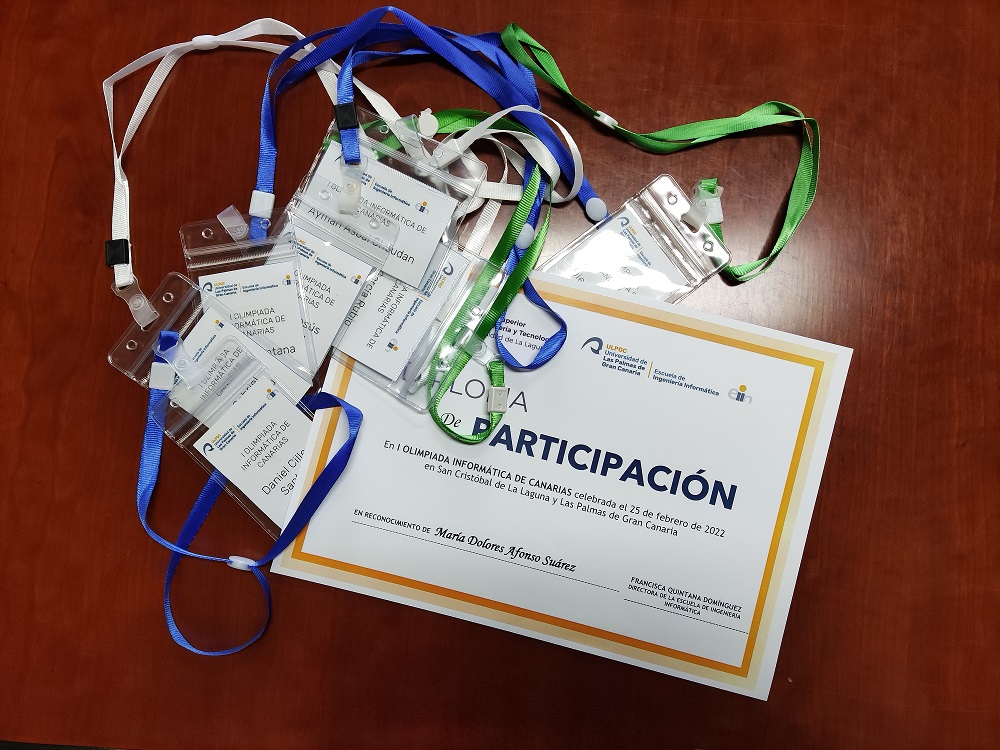 Acreditaciones I Olimpiada Informática de Canarias - Escuela de Ingeniería Informática