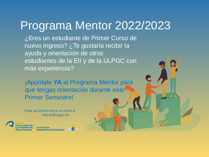 Cartel del programa mentor del cursos 2022 2023