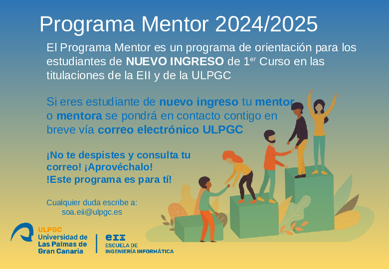 Cartel promocional del programa mentor y mentoriía