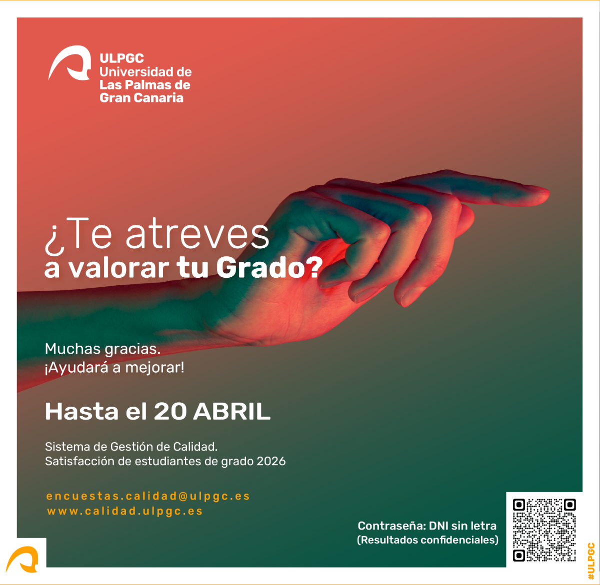 Imagen promocional de las encuestas de los grdos