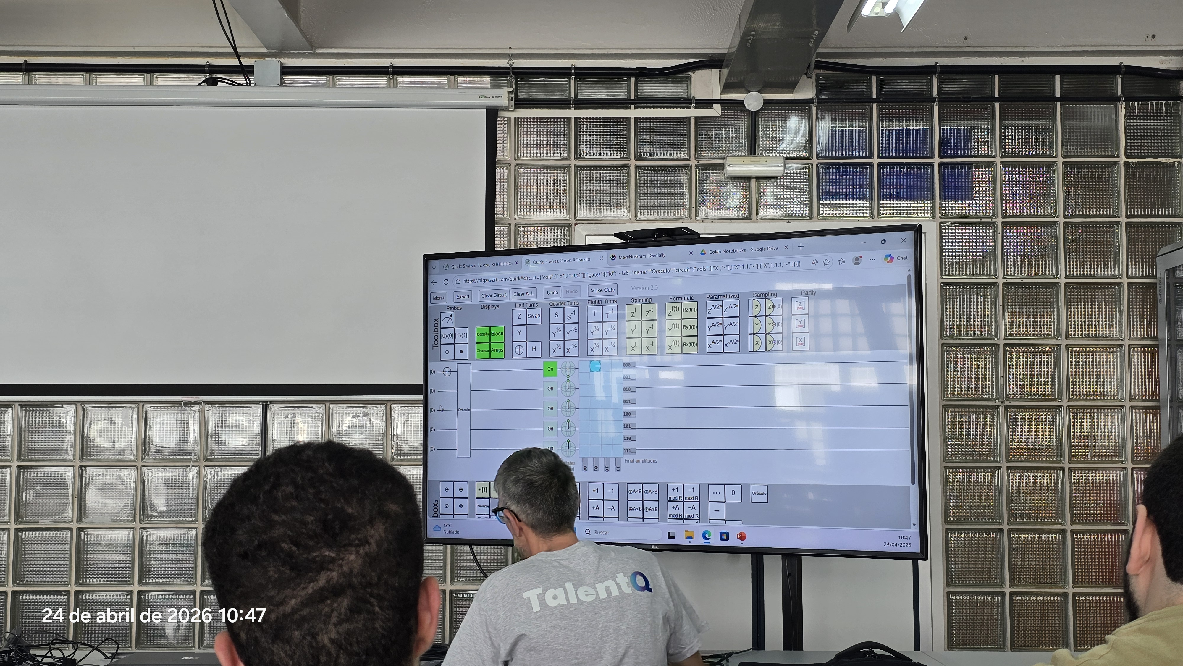 Momento de la Master Class por el día de la Computación Cuántica