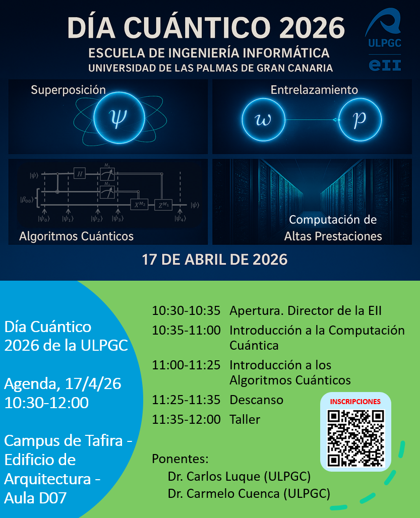 Cartel de la Master Class por el día de la Computación Cuántica