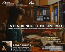 Cartel promocional del taller del Metaverso con las nuevas fechas