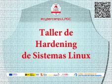 Cartel promocional del taller de Hardening de Sistemas LInux