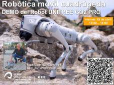 Cartel del seminario robótica móvil cuadrúpeda
