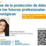 Cartel promocional del taller de protección de datos